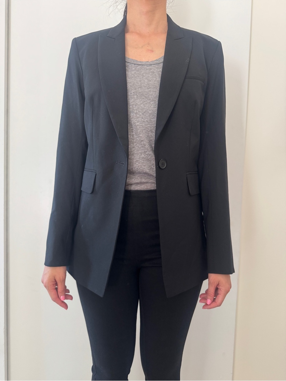 Veronica Beard Black Single-Button Tailored Wool Blazer 4
